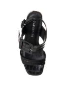 Sandales en Cuir Claire noires - Talon 10 cm